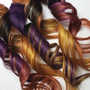 Purple Copper Ombre Double Drawn Remy 100% human hair extensions 10 inch